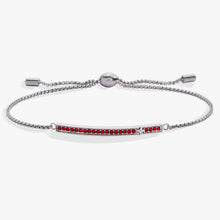 Load image into Gallery viewer, July Everyday Birthstone Pave Bolo Bracelet