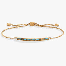 Load image into Gallery viewer, March Everyday Birthstone Pave Bolo Bracelet