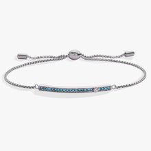 Load image into Gallery viewer, March Everyday Birthstone Pave Bolo Bracelet