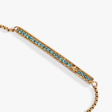 Load image into Gallery viewer, March Everyday Birthstone Pave Bolo Bracelet