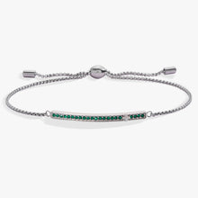 Load image into Gallery viewer, May Everyday Birthstone Pave Bolo Bracelet