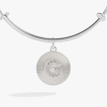Load image into Gallery viewer, Initial G Pave Starburst Texture Bangle