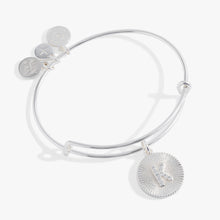 Load image into Gallery viewer, Initial K Pave Starburst Texture Bangle