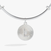 Load image into Gallery viewer, Initial L Pave Starburst Texture Bangle