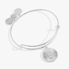 Load image into Gallery viewer, Initial B Pave Starburst Texture Bangle
