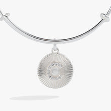 Load image into Gallery viewer, Initial C Pave Starburst Texture Bangle