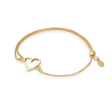 Load image into Gallery viewer, Heart Pull Chain Bracelet