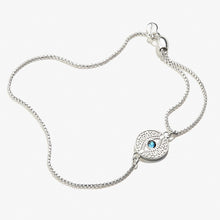 Load image into Gallery viewer, Evil Eye Crystal Pull Chain Bracelet