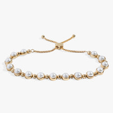 Load image into Gallery viewer, Pearl Bolo Beaded Bracelet
