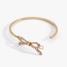 Load image into Gallery viewer, Bow Pearl Coquette Tension Bangle
