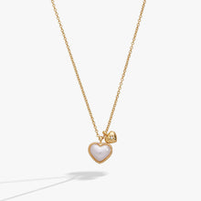Load image into Gallery viewer, Pearl Heart Duo Charm Necklace