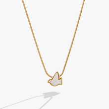Load image into Gallery viewer, Pearlized Dove 'Peace' Slider Necklace