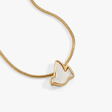 Load image into Gallery viewer, Pearlized Dove 'Peace' Slider Necklace