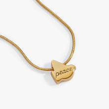 Load image into Gallery viewer, Pearlized Dove 'Peace' Slider Necklace