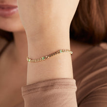 Load image into Gallery viewer, August Birthstone Peridot Curb Chain Bracelet