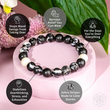 Load image into Gallery viewer, Permission to Pause - The Zebra Jasper Bracelet