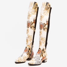 Load image into Gallery viewer, The Perugia Leather Pointy Toe Knee High Women Boot