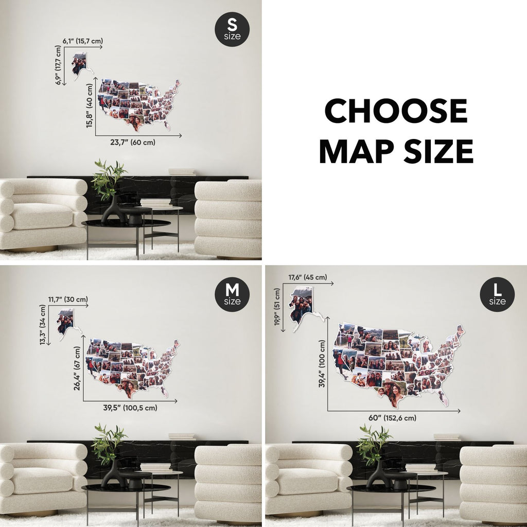 USA Photo Map Physical