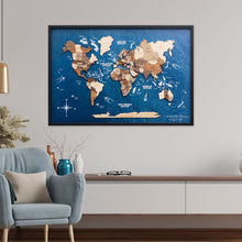 Load image into Gallery viewer, 3D Wooden Panel World Map Multicolor