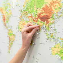 Load image into Gallery viewer, World Map on Canvas - Physical