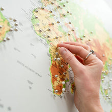 Load image into Gallery viewer, World Map on Canvas - Physical