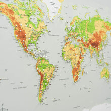 Load image into Gallery viewer, World Map on Canvas - Physical