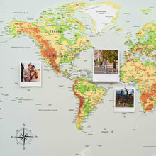 Load image into Gallery viewer, World Map on Canvas - Physical