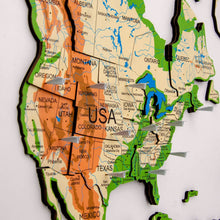 Load image into Gallery viewer, 3D Wooden World Map Physical