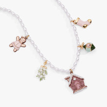 Load image into Gallery viewer, Pink Christmas Beaded Charm Necklace