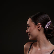 Load image into Gallery viewer, Elegant Pink Crystal Leaf Hair Comb Set