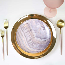 Load image into Gallery viewer, Shiny Wide Gold Rim Dinner Plate-Set of 4