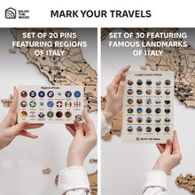 Load image into Gallery viewer, Wooden Map of Italy – Gold