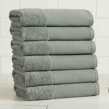 Load image into Gallery viewer, Cotton Linen-Like Border 6-Piece Towel Set - Priya Collection