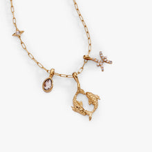 Load image into Gallery viewer, Pisces Zodiac Charm Cluster Necklace