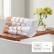 Load image into Gallery viewer, Decorative Cotton Stripe Bath Towel Set - Noelle Collection
