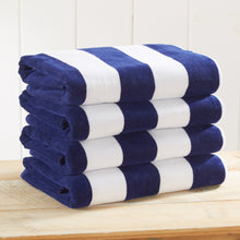 Load image into Gallery viewer, Cotton Velour Cabana Stripe Beach Towel - Novia Collection