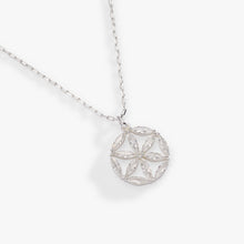 Load image into Gallery viewer, Faith and Family Rosette Pendant Necklace