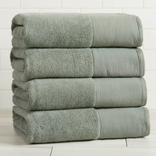 Load image into Gallery viewer, Cotton Linen-Like Border 6-Piece Towel Set - Priya Collection