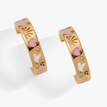 Load image into Gallery viewer, 'Pray, Wait and Trust' Hoop Earrings