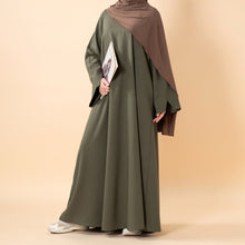 Load image into Gallery viewer, Premium Linen Effect Pullover Abaya with Pockets (MA341)