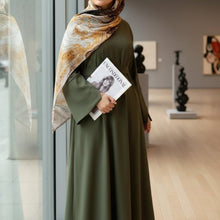 Load image into Gallery viewer, Premium Linen Effect Pullover Abaya with Pockets (MA341)
