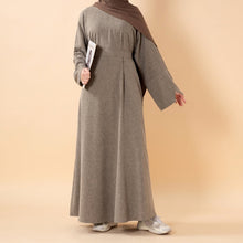 Load image into Gallery viewer, Premium Linen Effect Pullover Abaya with Pockets (MA341)