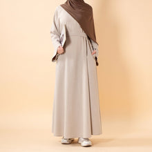 Load image into Gallery viewer, Premium Linen Effect Pullover Abaya with Pockets (MA341)