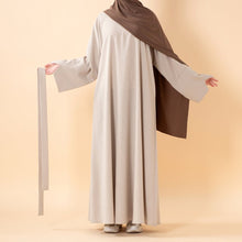 Load image into Gallery viewer, Premium Linen Effect Pullover Abaya with Pockets (MA341)