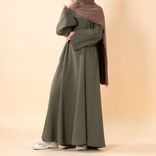 Load image into Gallery viewer, Premium Linen Effect Pullover Abaya with Pockets (MA341)