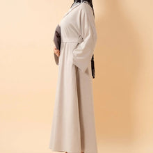 Load image into Gallery viewer, Premium Linen Effect Pullover Abaya with Pockets (MA341)