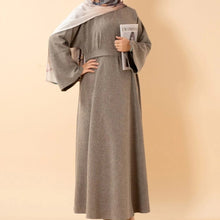Load image into Gallery viewer, Premium Linen Effect Pullover Abaya with Pockets (MA341)