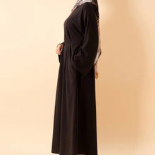 Load image into Gallery viewer, Premium Linen Effect Pullover Abaya with Pockets (MA341)