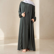 Load image into Gallery viewer, Premium Nida Zoom Open Abaya 3-Piece Set (MOA239)