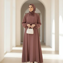 Load image into Gallery viewer, Premium Nida Zoom Open Abaya 3-Piece Set (MOA239)